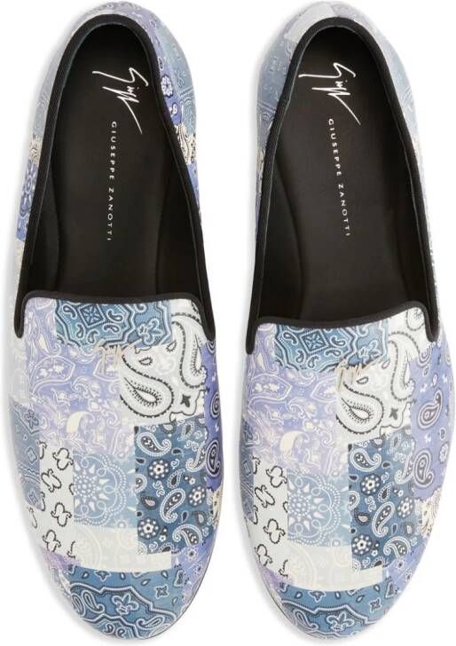 Giuseppe Zanotti Gipsy Lewis leren loafers Blauw