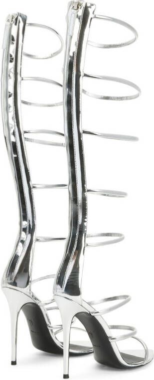 Giuseppe Zanotti 105 mm Super Intriigo sandalen Zilver