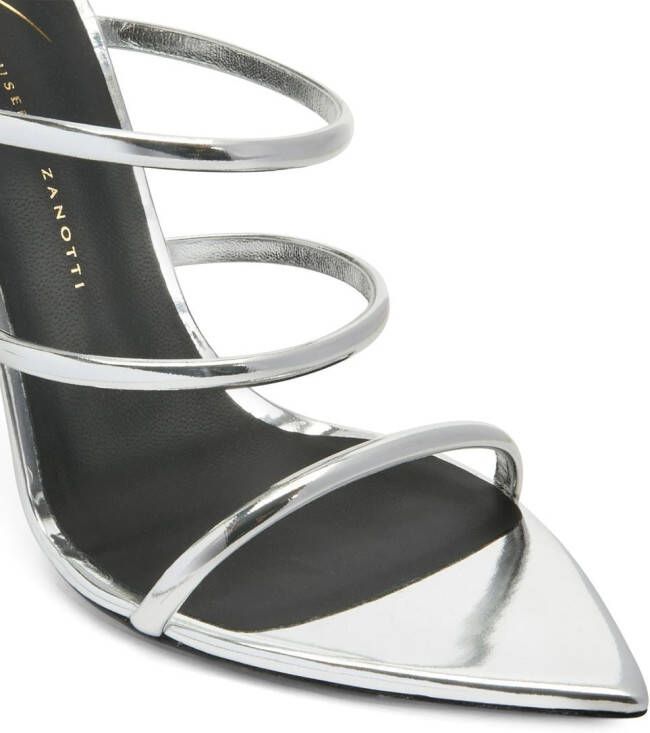 Giuseppe Zanotti 105 mm Super Intriigo sandalen Zilver