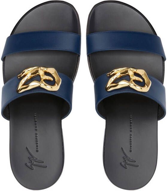 Giuseppe Zanotti Gregorie leren sandalen Blauw