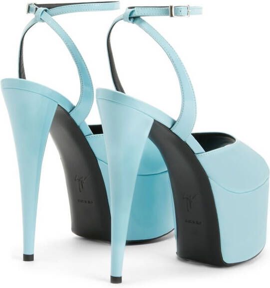 Giuseppe Zanotti GZ Aida sandalen met plateauzool Blauw
