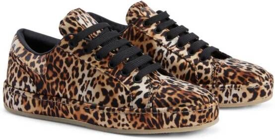 Giuseppe Zanotti GZ-City sneakers met luipaardprint Bruin