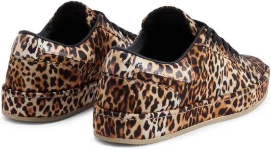 Giuseppe Zanotti GZ-City sneakers met luipaardprint Bruin