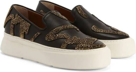 Giuseppe Zanotti Gz Mike Sign slip-on sneakers Zwart