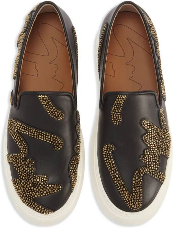 Giuseppe Zanotti Gz Mike Sign slip-on sneakers Zwart