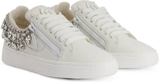 Giuseppe Zanotti GZ94 sneakers verfraaid met kristallen Wit