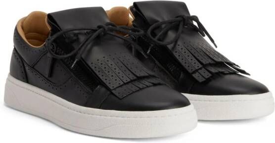 Giuseppe Zanotti GZ94 low-top leren sneakers Zwart