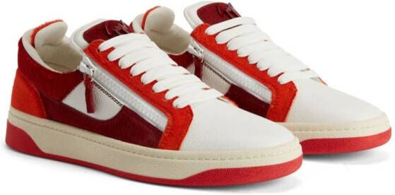 Giuseppe Zanotti GZ94 sneakers met vlakken Rood