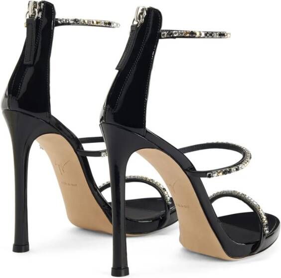 Giuseppe Zanotti Harmony Dark verfraaide sandalen Zwart