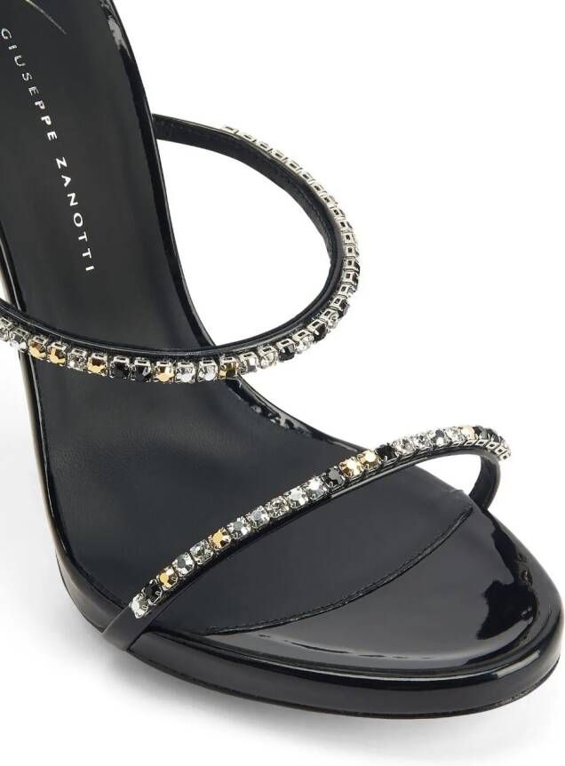 Giuseppe Zanotti Harmony Dark verfraaide sandalen Zwart