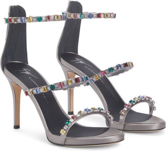 Giuseppe Zanotti Harmony Diamond sandalen Grijs