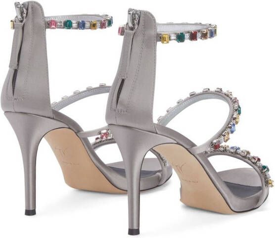 Giuseppe Zanotti Harmony Diamond sandalen Grijs