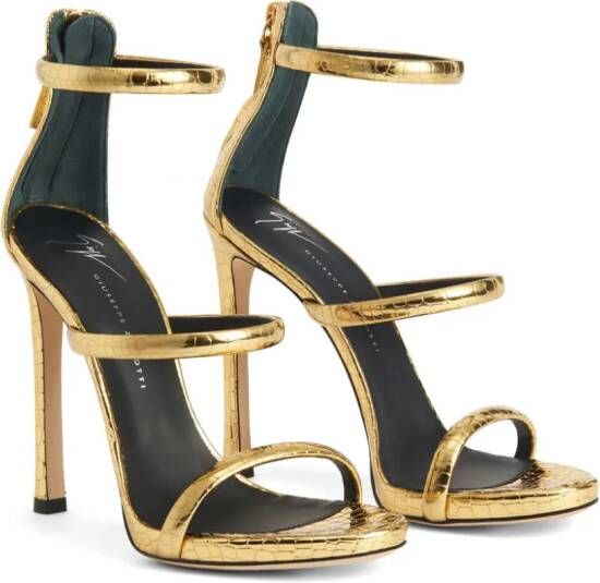 Giuseppe Zanotti Harmony leren sandalen Goud