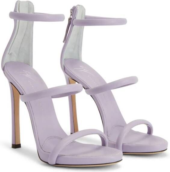 Giuseppe Zanotti Harmony leren sandalen Paars