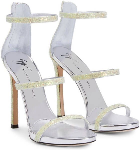 Giuseppe Zanotti Harmony sandalen met glitter Geel