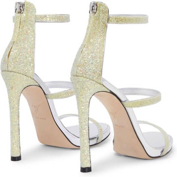 Giuseppe Zanotti Harmony sandalen met glitter Geel