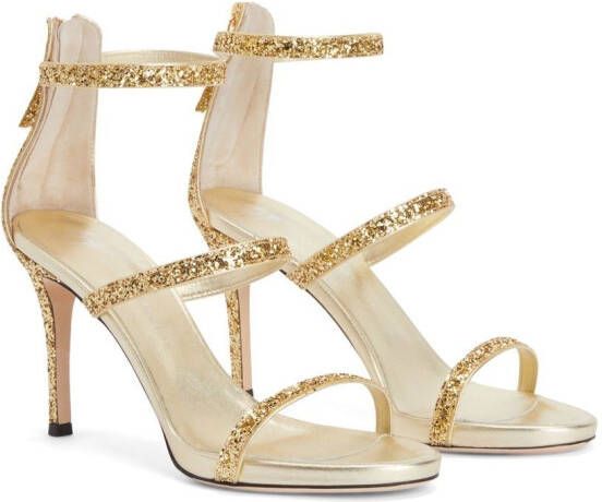 Giuseppe Zanotti Harmony sandalen met glitter Goud