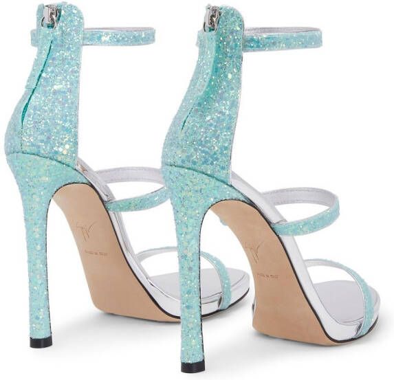 Giuseppe Zanotti Harmony sandalen met glitter Groen