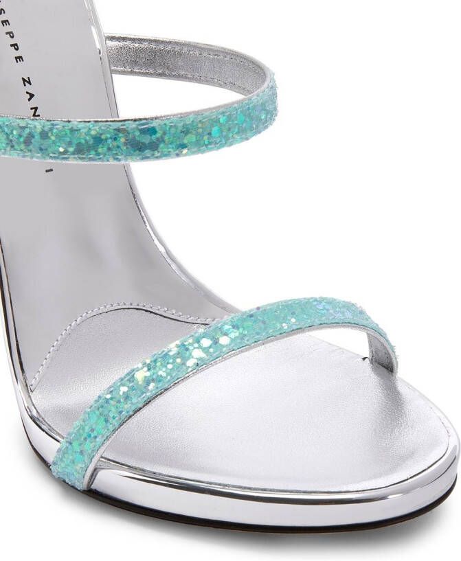 Giuseppe Zanotti Harmony sandalen met glitter Groen