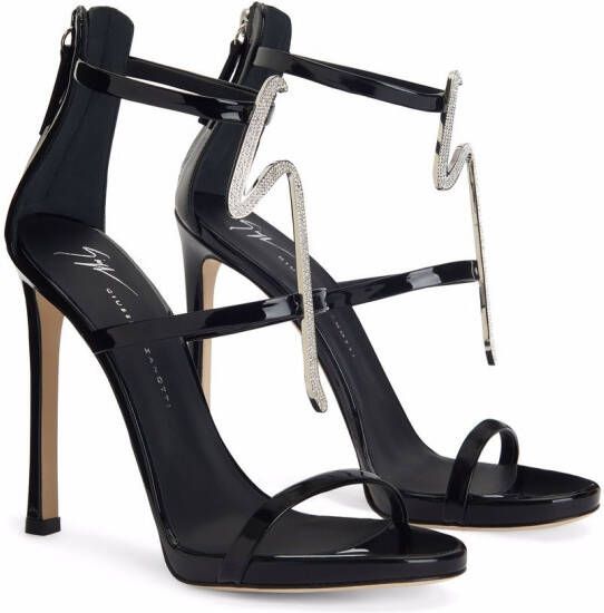 Giuseppe Zanotti Harmony sandalen met kristal Zwart