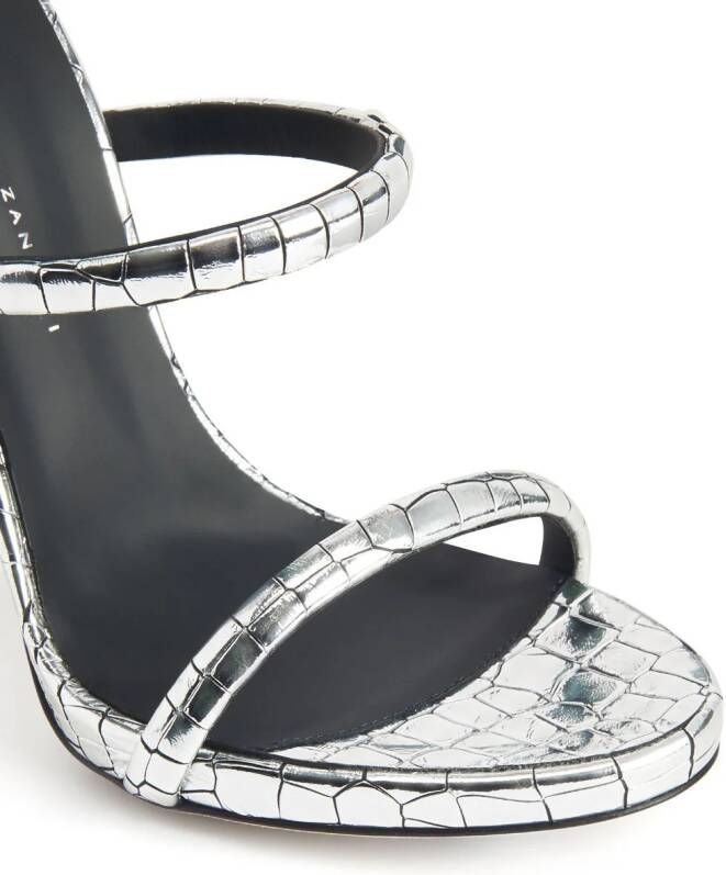Giuseppe Zanotti Harmony sandalen met metallic-effect Zilver