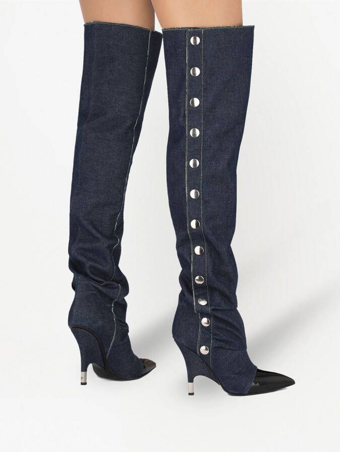 Giuseppe Zanotti Harper overknee laarzen Blauw