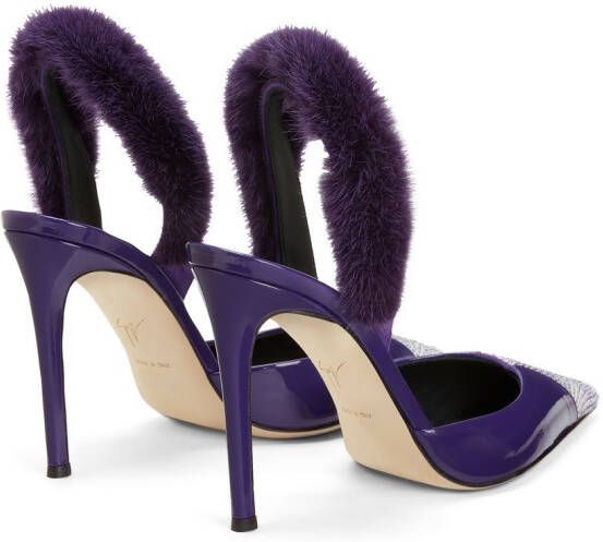 Giuseppe Zanotti Henriette pumps verfraaid met stras Paars