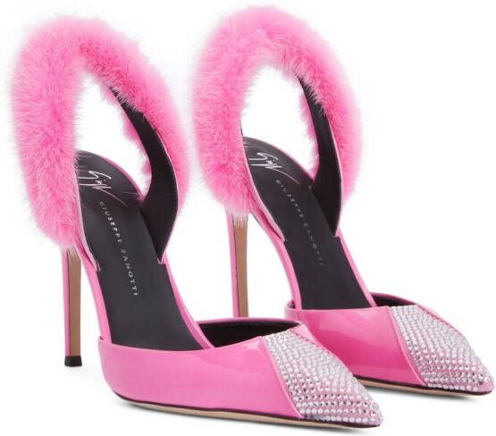 Giuseppe Zanotti Henriette pumps verfraaid met stras Roze