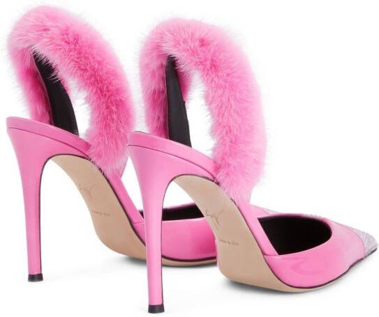 Giuseppe Zanotti Henriette pumps verfraaid met stras Roze