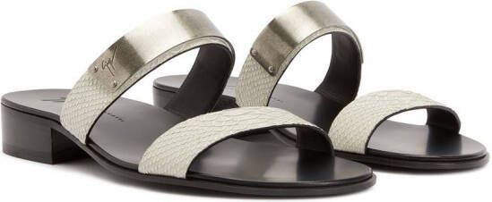 Giuseppe Zanotti Ignazio sandalen met dubbele bandjes Wit