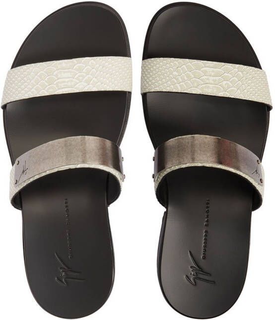 Giuseppe Zanotti Ignazio sandalen met dubbele bandjes Wit