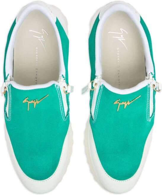 Giuseppe Zanotti Ilde Run suède sneakers Groen