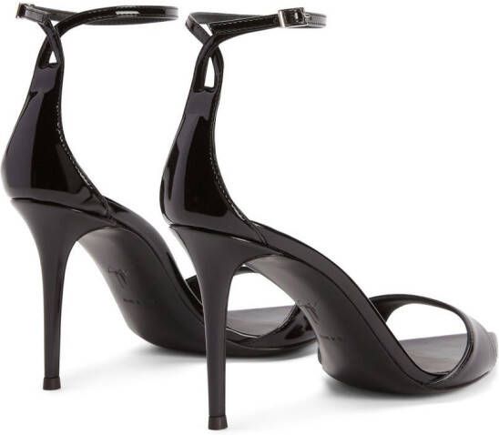Giuseppe Zanotti Intrigo leren sandalen Zwart