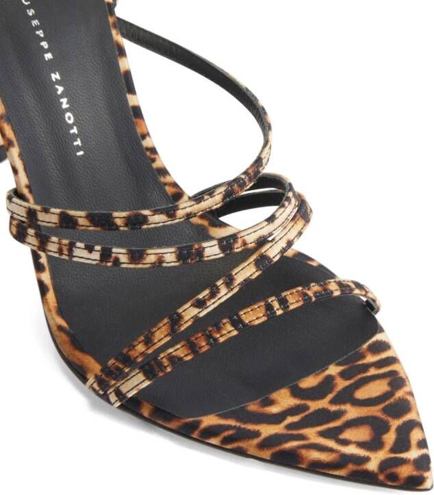 Giuseppe Zanotti Intriigo Claire 90 sandalen met dierenprint Bruin