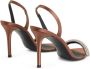 Giuseppe Zanotti Intriigo Galassia 90 mm satijnen sandalen met stras Bruin - Thumbnail 3