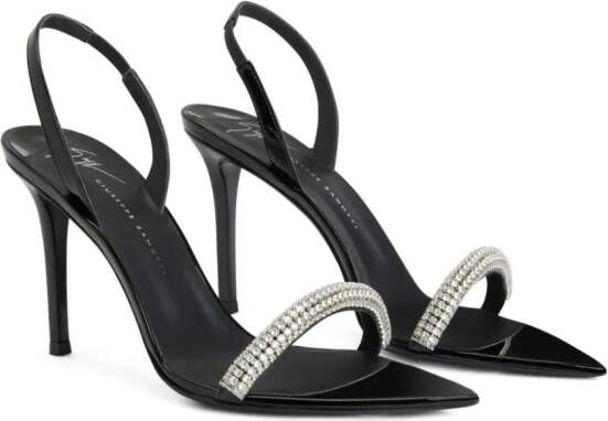 Giuseppe Zanotti Intriigo Galassia leren sandalen Zwart