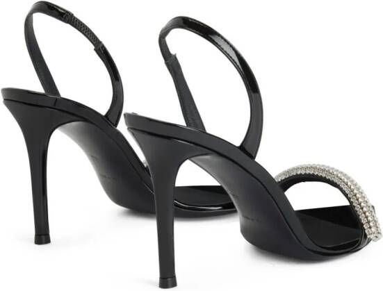 Giuseppe Zanotti Intriigo Galassia leren sandalen Zwart