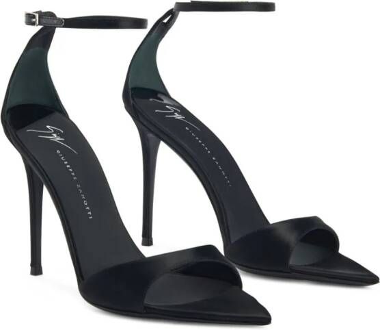 Giuseppe Zanotti Intriigo leren sandalen Zwart