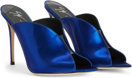 Giuseppe Zanotti Intriigo muiltjes met metallic-effect Blauw