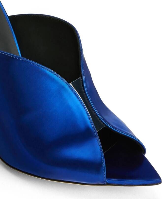 Giuseppe Zanotti Intriigo muiltjes met metallic-effect Blauw