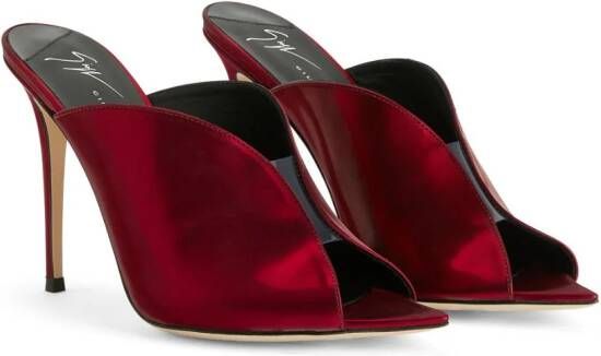 Giuseppe Zanotti Intriigo Muse leren muiltjes Rood