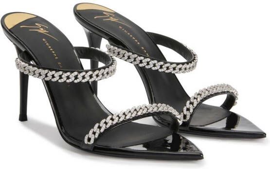Giuseppe Zanotti Sandalen met open neus Zwart