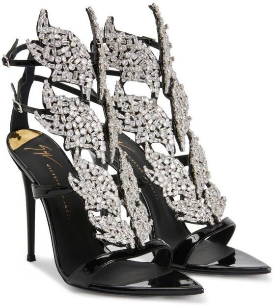 Giuseppe Zanotti Intriigo sandalen met kristal Zwart