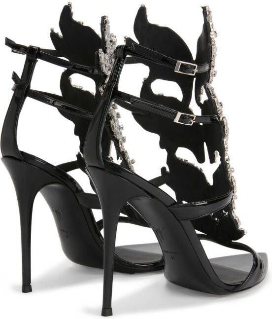 Giuseppe Zanotti Intriigo sandalen met kristal Zwart