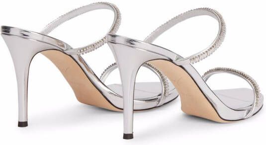 Giuseppe Zanotti Iride sandalen verfraaid met kristallen Zilver