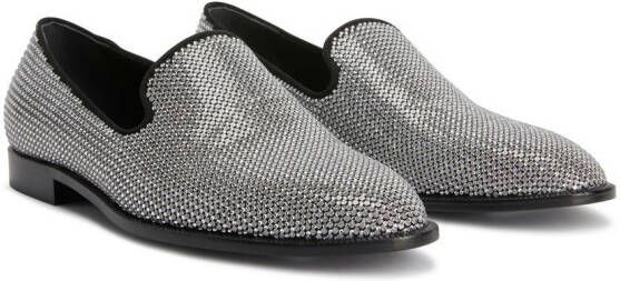 Giuseppe Zanotti Jareth Disco loafers verfraaid met kristallen Zilver