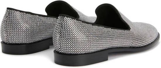 Giuseppe Zanotti Jareth Disco loafers verfraaid met kristallen Zilver