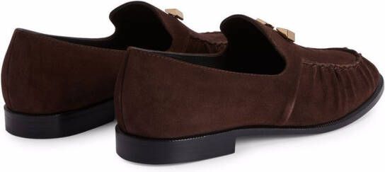 Giuseppe Zanotti Jareth loafers met logoplakkaat Bruin