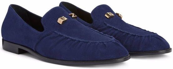 Giuseppe Zanotti Jareth suède loafers Blauw