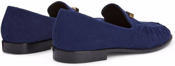 Giuseppe Zanotti Jareth suède loafers Blauw